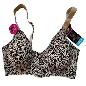 Bali Women Underwire Comfort Bra Size Small Style 3498 Animal Leopard Print NWT